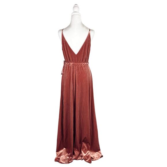 Jenny Yoo Andi Velvet Maxi Dress Cinnamon Rose 12 NEW - Picture 8 of 13
